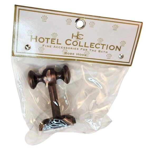 Hotel Collection Bronze Double Robe Hook Fine Accessories For The Bath or Bedroo - Picture 5 of 7